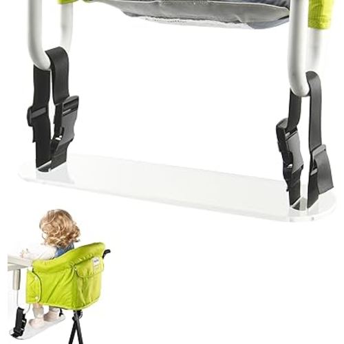 Acrylic Baby Footrest Compatible with Inglesina Fast Table Chair, Adjustable Baby Footrest for Hook On High Chairs, Sturdy Foot Rest Fit for Clip on Table Chairs with Tray (Chair not Included)