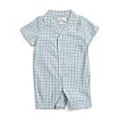 Infant Boys Spring Gingham Twill Summer Romper | Boys' Pajamas | TJ Maxx
