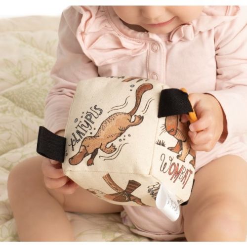 Finch and Folk Organic Soft Block Rattle Toy