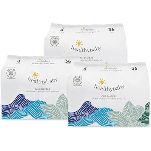Our Diapers | EWG Verified Safe & Plant-Based Diapers | Leak Protection | Soft Organic Cotton Shell | Chlorine-Free Diaper for Sensitive Skin | Size 5 (27-35 lbs) 90 Count