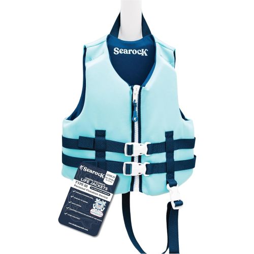 SearocK Children’s Life Jacket – US Coast Guard Approved Infant & Youth Life Vest for Boating, Fishing & Water Sports – Kids & Toddler PFD with Secure Buckles