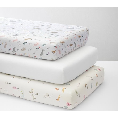 Dakota & Ramona Crib Fitted Sheets - Set of 3 | Pottery Barn Kids