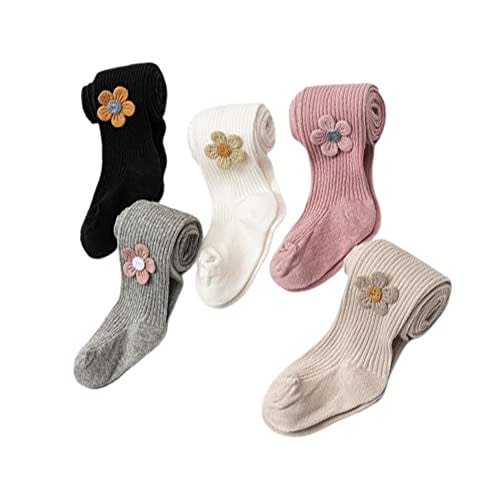 WATOCHE Baby Toddler Girl's Tights Cable Knit Mesh Leggings Little Girl Seamless Stockings Bows Cotton Pantyhose