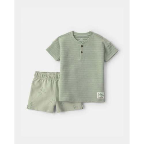 Toddler Boy 2-Piece Frog Top & Short Set - Green | Carter's