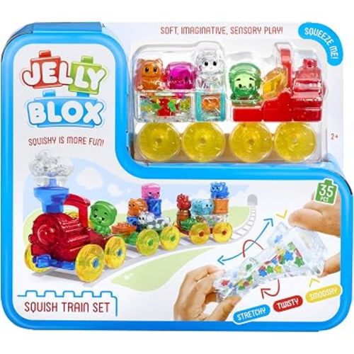 Jelly Blox Squish Train Set | 35 Pieces | Toddler & Preschool
