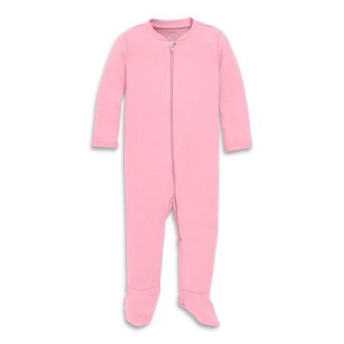 Primary Baby Organic Zip Footie in Blossom Size 6-9 Months