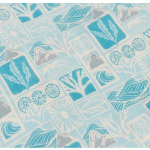 The Keiki Dept Kapa Kai Bamboo Muslin Swaddle Blanket