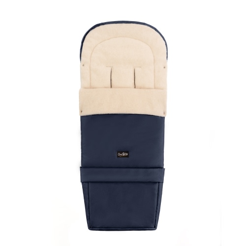 Navy Organic Wool Adjustable Footmuff