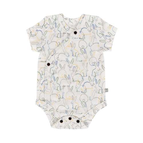 Baby Short Bodysuit - Bunnies | 100% Organic - Finn + Emma