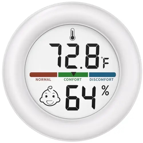 Hygrometer Indoor Thermometer - OPPERD Mini Digital Indoor Hygrometer Accurate Temperature Monitor Practical Home Humidity Comfort Icon for Indoors, Baby Nursery, Bedroom, Baby Room, Living Room