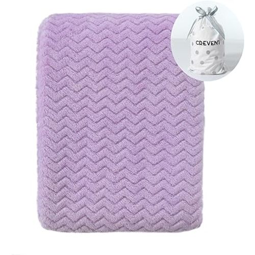 CREVENT 30''X40'' Soft Cozy Warm Baby Blankets for Boys Girls Solid Color - All Season Use - Newborn Essentials (Wave Lanveder)