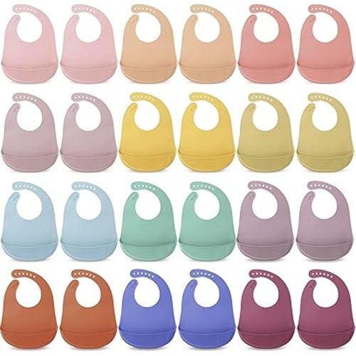 Mepase Silicone Bibs Waterproof Silicone Baby Bibs Soft Adjustable Baby Feeding Unisex Kid Eating Supplies