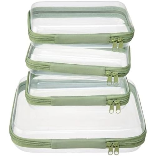 Clear Zipper Pouches, Hard Shell Zipper Case (M+3S)