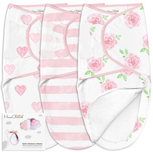 Mama Cheetah Baby Swaddle Blanket with Zipper, Newborn Swaddle Sack, Baby Swaddles Sleep Sack 0-3 Months, Baby Swaddle Wrap for Baby Boy & Girl, 4-Pack