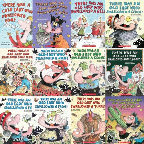 There Was An Old Lady Library of 12 Books Set Paperback – January 1, 2017