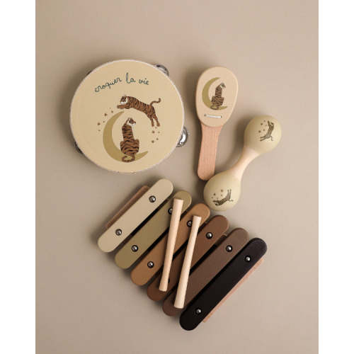 Tiger Music Play Set | 5pc Wooden Musical Instruments FSC Certified – Playroom Collective