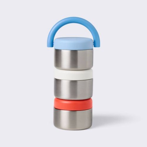 5 fl oz 3pc Stacking Snacker Food Storage Cups, 4th of July - Americana - Cloud Island™