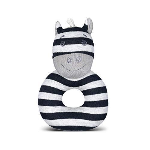 Organic Farm Buddies by Apple Park Rattle | Non-Toxic, Hypoallergenic, 100% Organic Cotton for 0m+ | Teething Rattle for Newborns and Infants