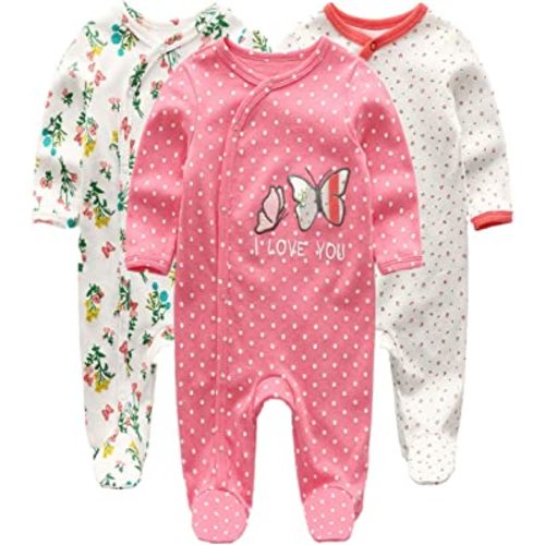 Kiddiezoom Baby and Toddler Boys'Snug Fit Footed One-Piece Romper Jumpsuit Cotton Cotton Footed Outfit