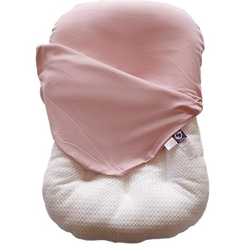 CooCooBaby Infant Lounger, Baby Nest Cover for Baby Girls & Boys, Newborn Essentials for Baby 0-12 Months, 100% Cotton Breathable (Mistyrose)