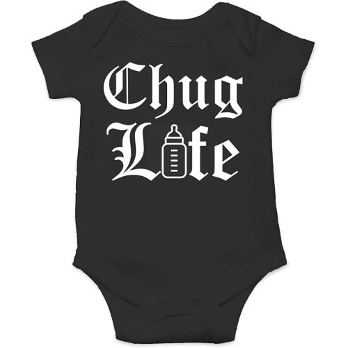 AW Fashions Chug Life Baby Bodysuit Funny, Cute, and Comfortable Infant Apparel - Trendy Newborn Clothing