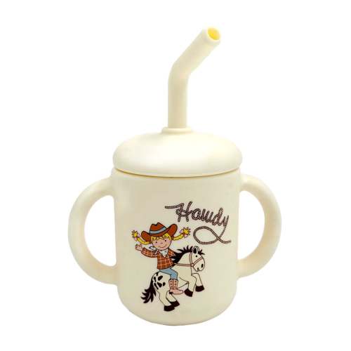 cowgirl sippy cup (cream)