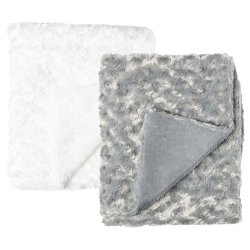 Latitude Run® 2 Pack Curly Plush Baby Blankets | Wayfair