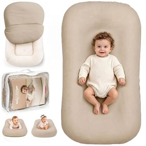Baby Lounger, Infant Support Cushion for Newborn 0-24 Months