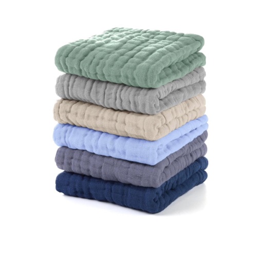 Muslin Baby Washcloths 6 Pack, 100% Cotton Wash Cloths for Babies, Large 12''X12'' Burp Cloths Absorbent and Soft for Newborn Infants Kids Boys Girls - Multicolor