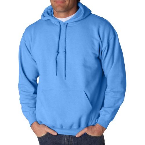 Gildan Men's Heavy Blend Drawcord Hooded Sweatshirt, Safety Pink
