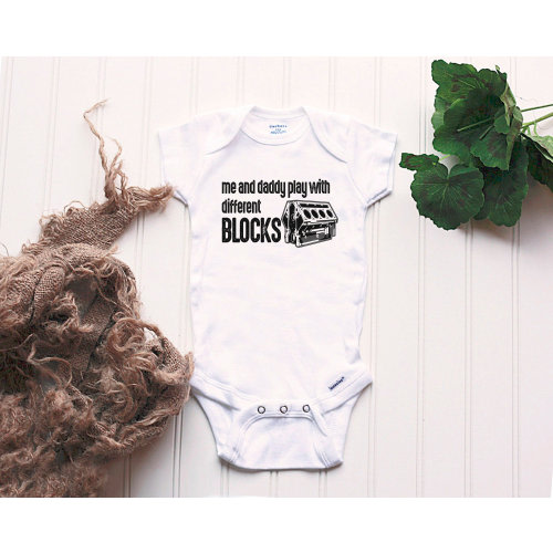 Mechanic Blocks Onesie® - Daddy Mechanic Onsie®, Future Blockhead Onesie®, Mechanic Baby Gift, Future Mechanic Onesie®, Baby Mechanic Shirt