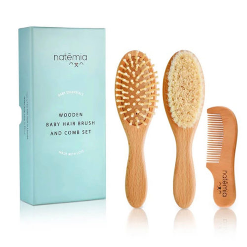 Wooden Hair Brush Set