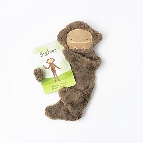Slumberkins Bigfoot Snuggler & Affirmation Card Bundle | Soft Plush Toy for Ages 0+ | Enhances Self-Esteem & Positive Relationships (Bigfoot Snuggler Plush + Affirmation Card)