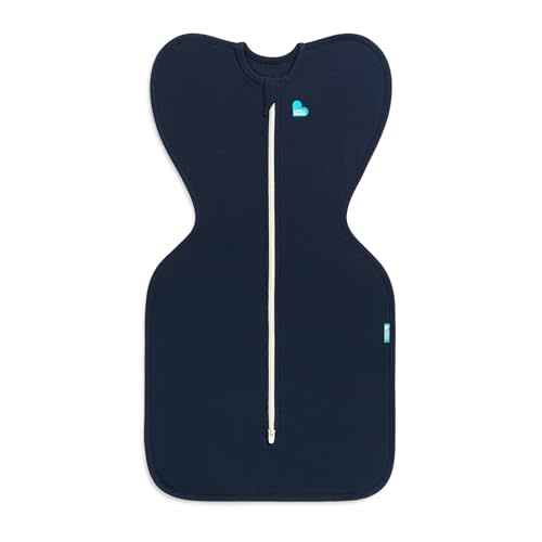 Love to Dream Swaddle UP, Sleep Sack 0-3 Months, Self-Soothing, Improves Sleep, Snug Fit Helps Calm Startle Reflex, Baby Essentials Must Haves Newborn, 1.0 TOG, 8-13 lbs, Navy