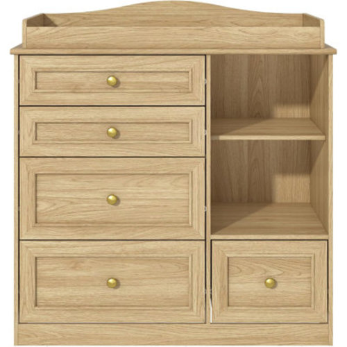 Harriet Bee Changing Table Dresser With 5 Drawers And 2 Shelves & Reviews | Wayfair