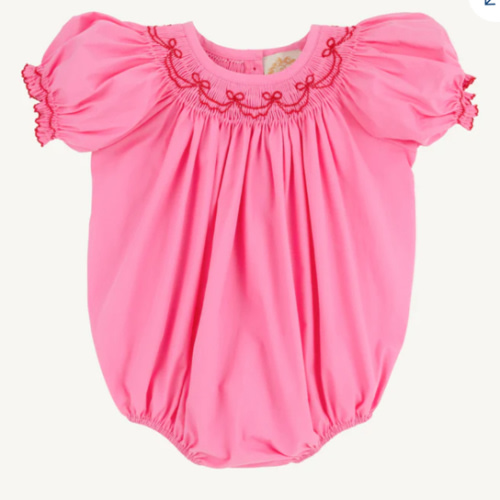 Short Sleeve Bridget Bubble - Hamptons Hot Pink with Richmond Red