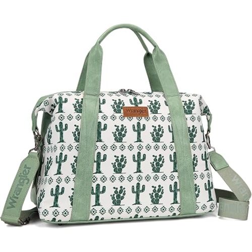 Wrangler Duffel Bag for Women Large Travel Weekender Bag Designer Cactus Print Carry On Bags
