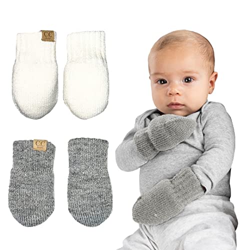 Funky Junque Newborn Baby Winter Mittens – Fleece Lined No-Thumb Infant Mittens for Babies 0–9 Months Baby Essentials