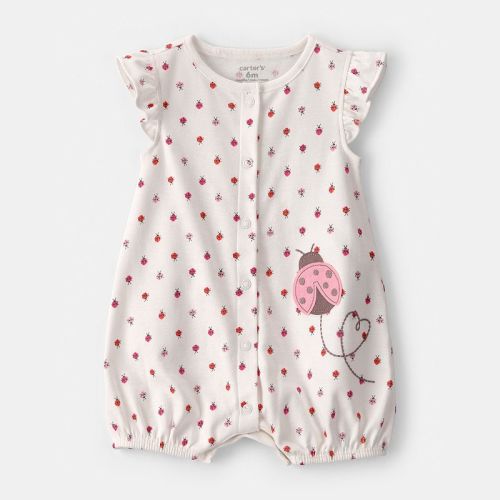 Baby Girl Carter's Ladybug Flutter Sleeve Bodysuit