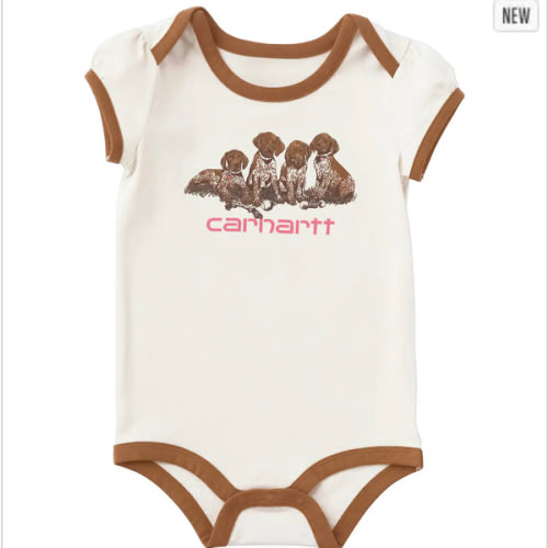 Girls' Short Sleeve Puppies Bodysuit (Baby) | Spring Layering | Carhartt