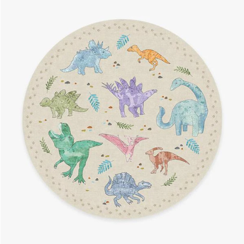 Dinosaur Parade Multicolor Tufted Rug | Ruggable