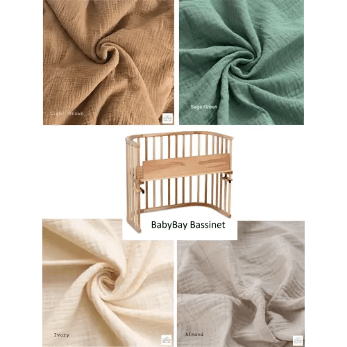 BabyBay Bassinet Organic Cotton Gauze Fitted Sheet