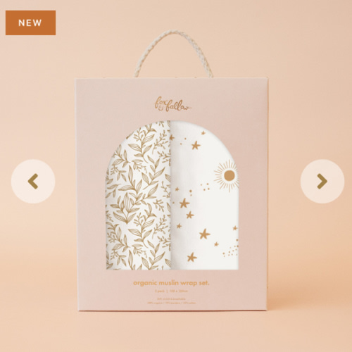 Golden Vines / Constellation Organic Muslin Wrap Set– Fox & Fallow