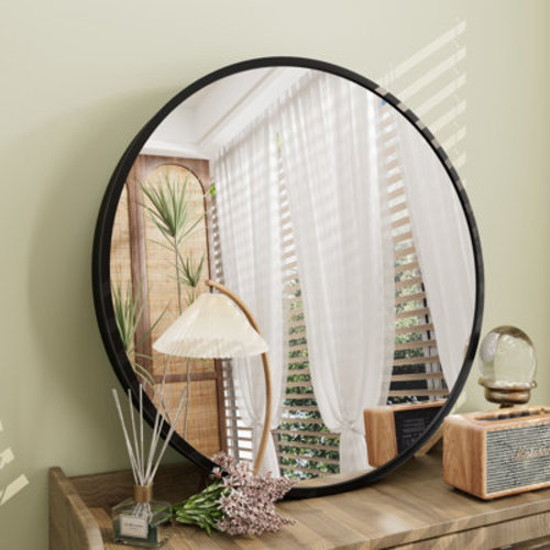 Latitude Run® Amara Tempered Glass and Aluminum Alloy Framed French Cleat Mounted Wall Mirror with 5-Year Warranty & Reviews | Wayfair