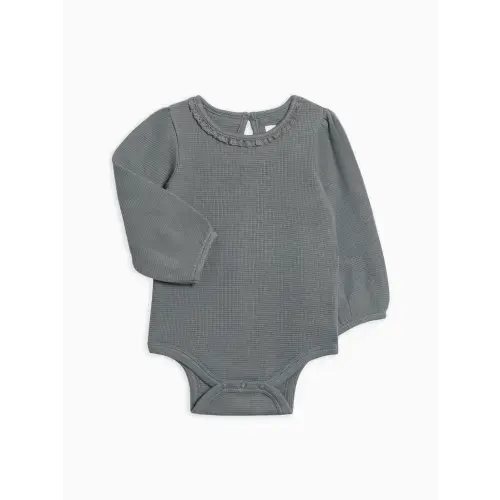 Langley Waffle Knit Lace Neckline Bodysuit