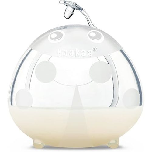Haakaa Ladybug Milk Collector - Wearable Breast Shields Soft Nursing Cups Breast Milk Saver, Portable, Letdown Catcher Breastfeeding Essentials, 2.5oz/75ml, 1pc