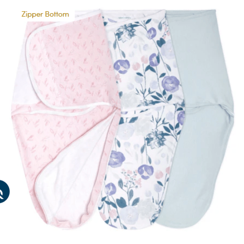 aden + anais baby cotton easy swaddle (Flowers Bloom, 0-3 months)