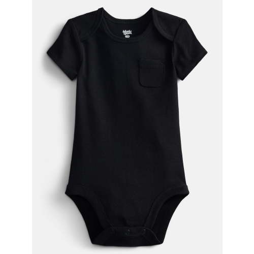 Wonder Nation Baby Boys' Cotton Pocket Bodysuit with Short Sleeves, Sizes 0M-24M