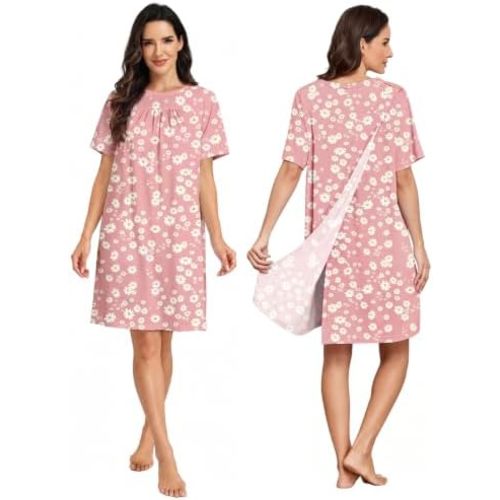 Hospital Gowns for Women Open Back with Snaps