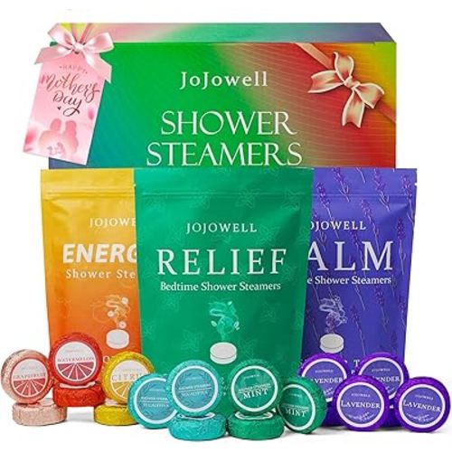 JoJowell Shower Steamers Aromatherapy - 18 Pack Mothers Day Gifts for Mom Wife Grandma from Daughter Son, Birthday Gifts for Women Men Self Care with Natural Essential Oils Relaxation Home SPA